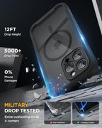 iPhone 16 Pro 360° Protection Case [BLACK] : Front Screen + Back Cover + Camera Protector