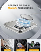 iPhone 16 Pro Max 360° Protection Case [CLEAR] : Front Screen + Back Cover + Camera Protector