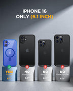 iPhone 16 360° Protection Case [BLUE] : Front Screen + Back Cover + Camera Protector