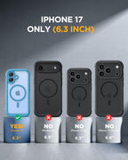 iPhone 17 360° Protection Case [BLUE] : Front Screen + Back Cover + Camera Protection Inbuilt