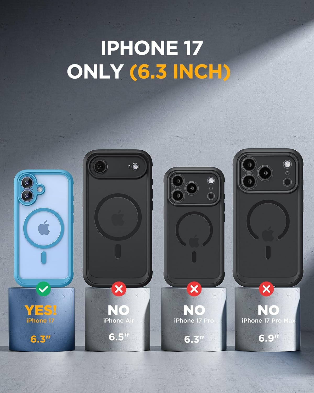 iPhone 17 360° Protection Case [BLUE] : Front Screen + Back Cover + Camera Protection Inbuilt