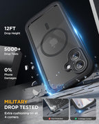 iPhone 17 360° Protection Case [BLACK] : Front Screen + Back Cover + Camera Protection Inbuilt