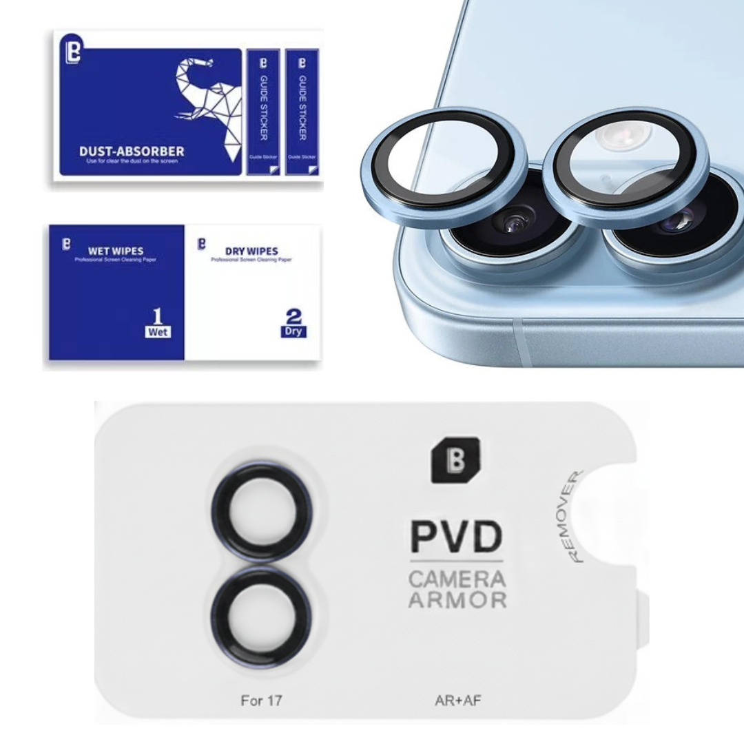 iPhone 17 Series : PVD Stainless Steel | Sapphire Glass Camera Rings | PVD