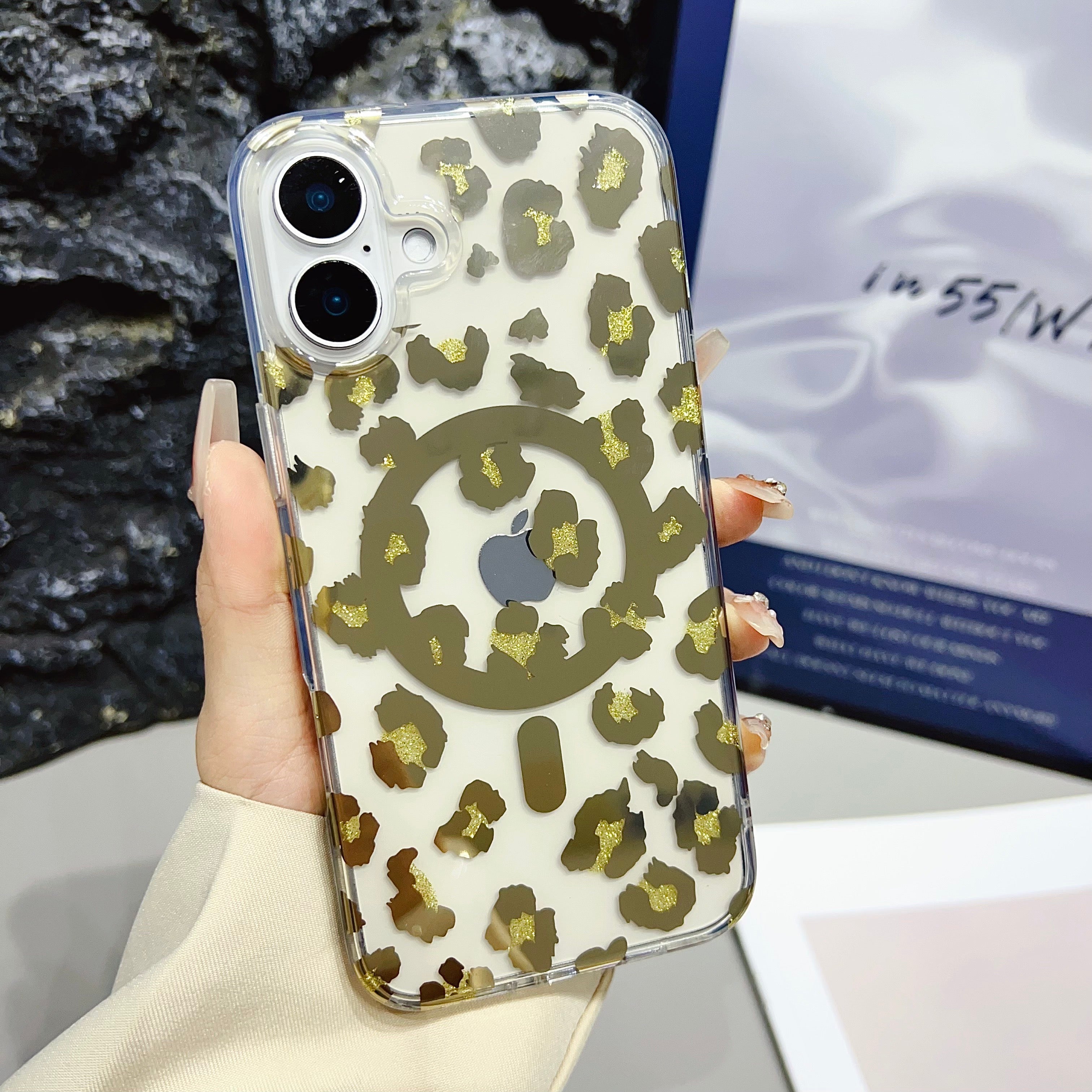 iPhone 17 Series : Chrome Leopard Print Case for Her