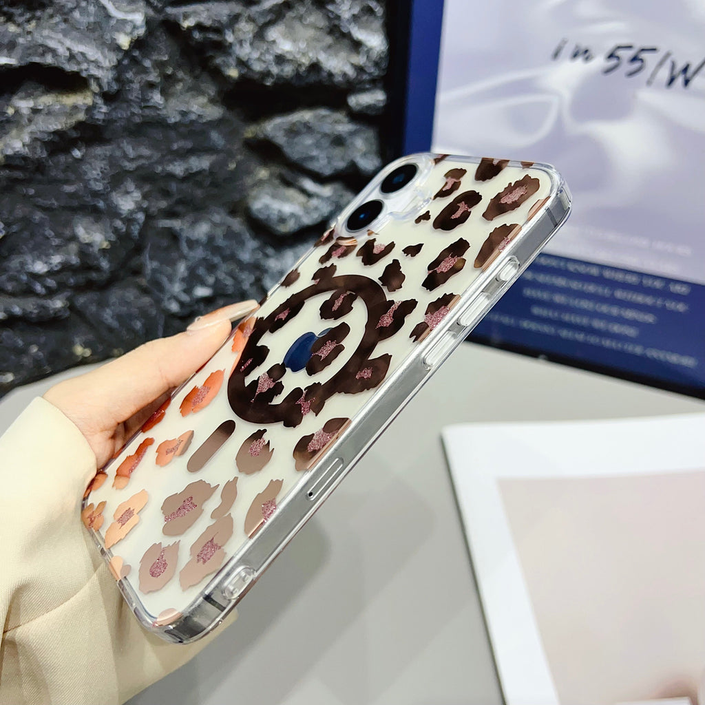 iPhone 17 Series : Chrome Leopard Print Case for Her