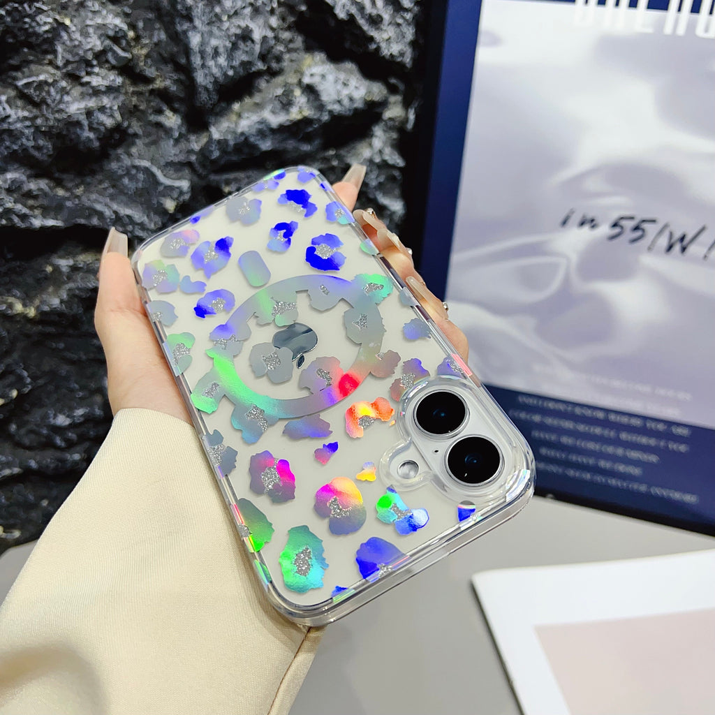 iPhone 17 Series : Chrome Leopard Print Case for Her