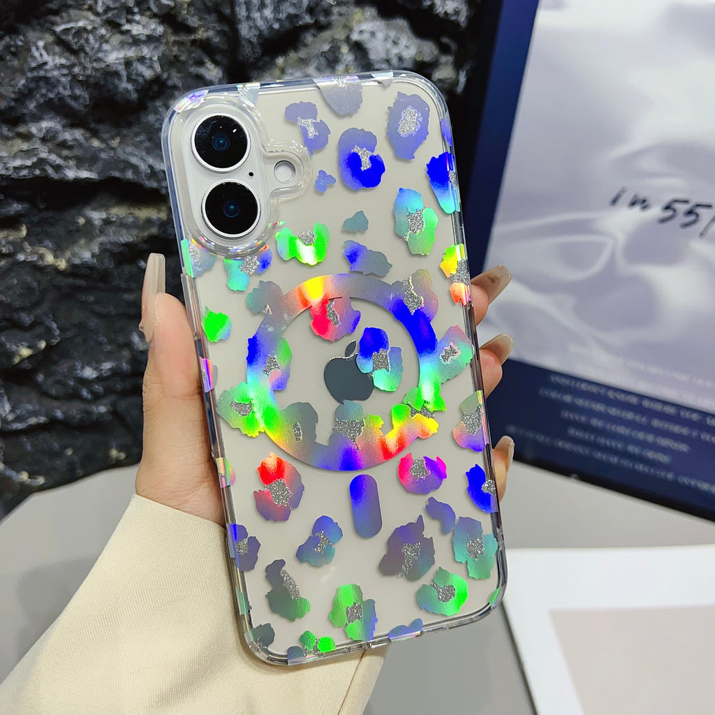 iPhone 17 Series : Chrome Leopard Print Case for Her
