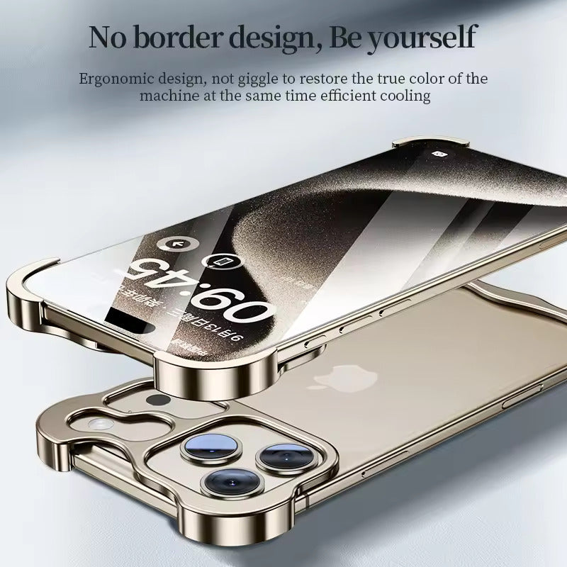 iPhone 17 Series: Minimalist Titanium Metal Bumper Case
