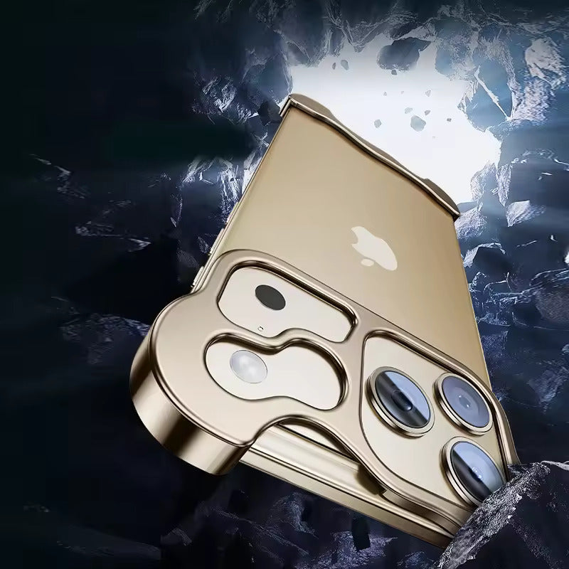 iPhone 17 Series: Minimalist Titanium Metal Bumper Case