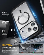 iPhone 17 Pro Max 360° Protection Case [BLACK] : Front Screen + Back Cover + Camera Protection Inbuilt