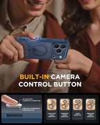 iPhone 17 Pro 360° Protection Case [BLUE] : Front Screen + Back Cover + Camera Protection Inbuilt