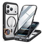 iPhone 17 Pro Max 360° Protection Case [BLACK] : Front Screen + Back Cover + Camera Protection Inbuilt