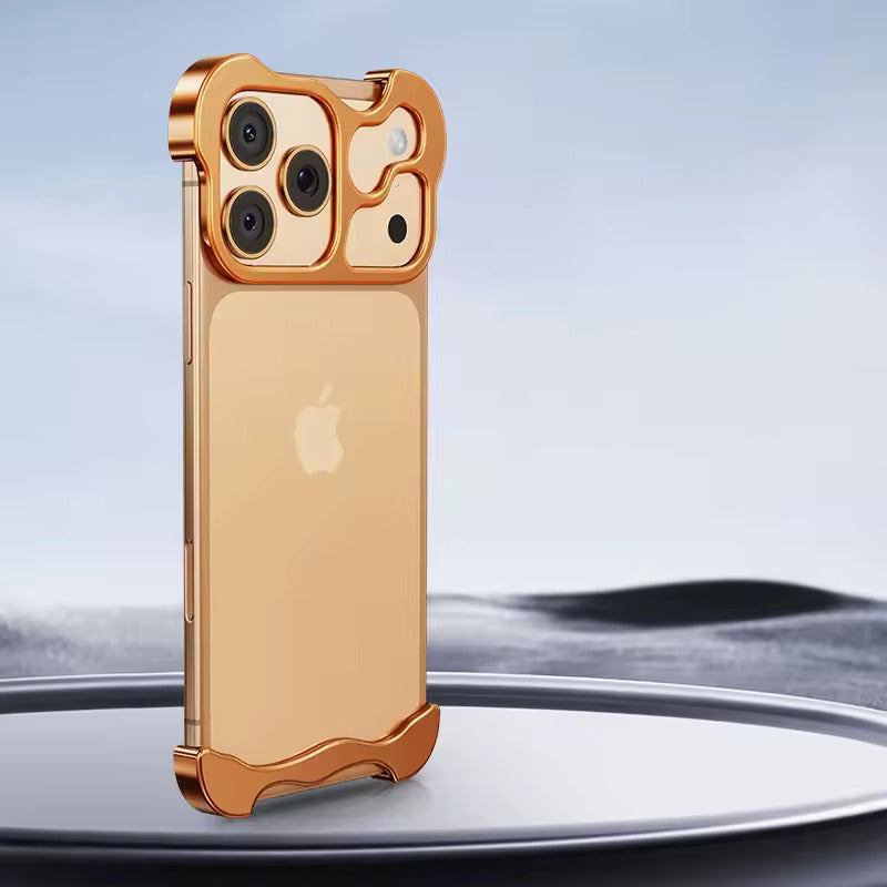 iPhone 17 Series: Minimalist Titanium Metal Bumper Case