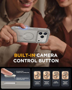 iPhone 17 Pro Max 360° Protection Case [GREY] : Front Screen + Back Cover + Camera Protection Inbuilt