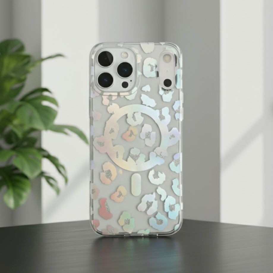iPhone 17 Series : Chrome Leopard Print Case for Her