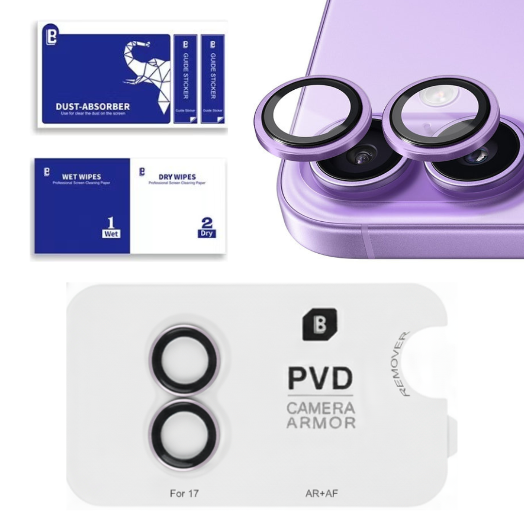 iPhone 17 Series : PVD Stainless Steel | Sapphire Glass Camera Rings | PVD