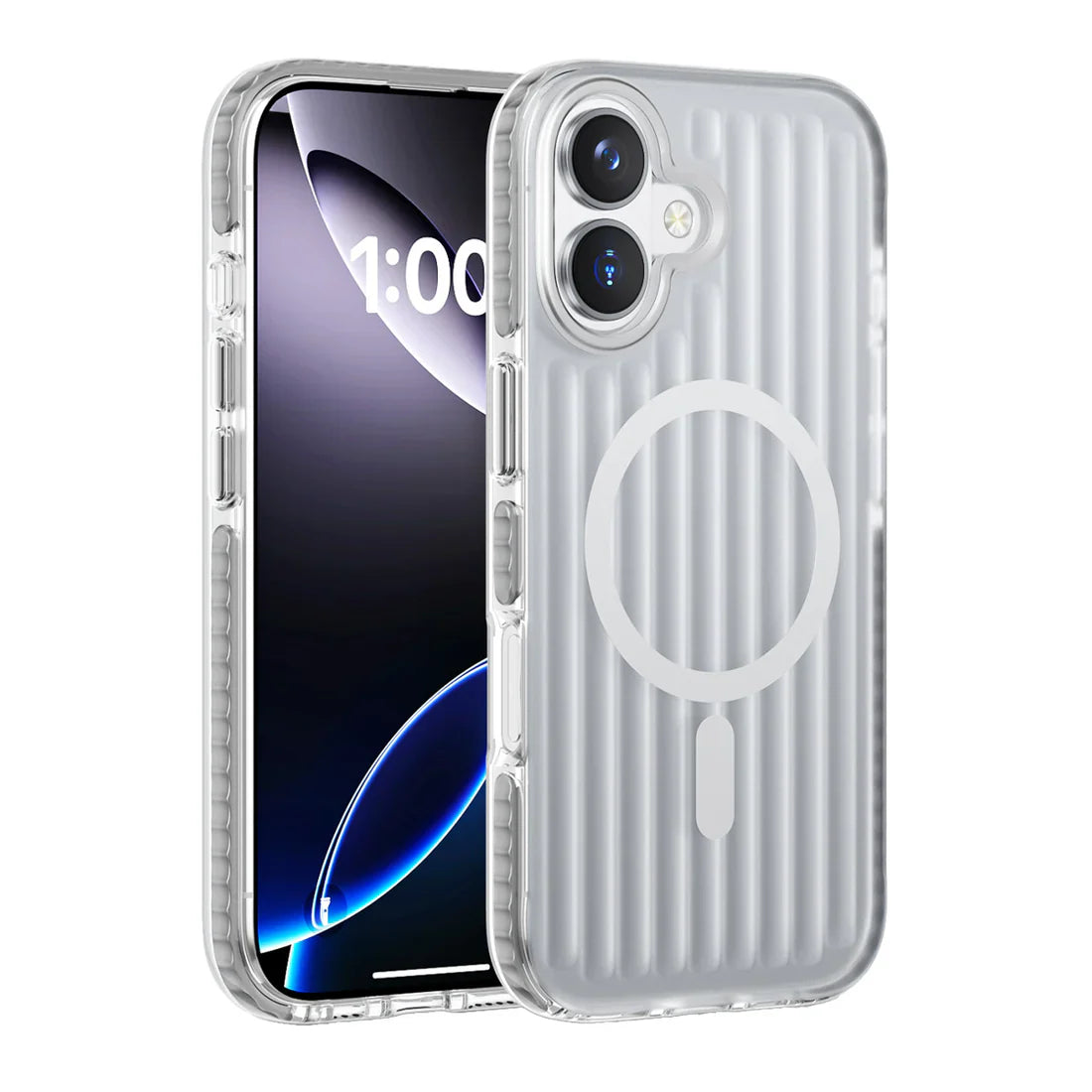 iPhone 17 Series: Corrugated Metallic MagSafe Shockproof Case