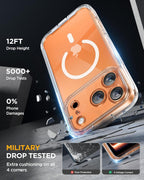 iPhone 17 Pro 360° Protection Case [CLEAR] : Front Screen + Back Cover + Camera Protection Inbuilt
