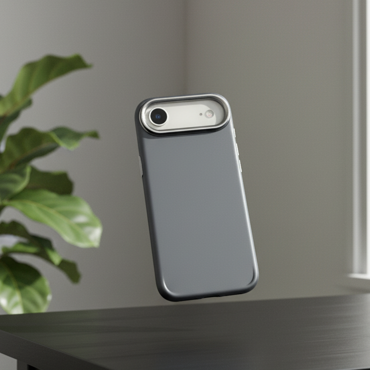 iPhone 17 Series: Matte Skin Sold Case with Camera Kickstand