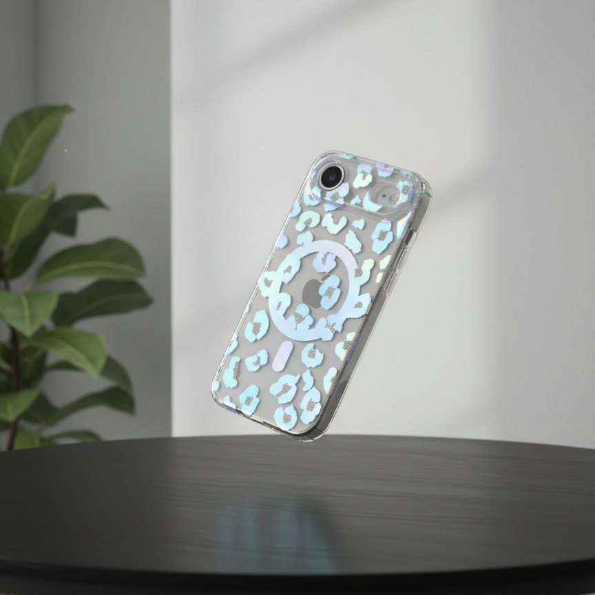 iPhone 17 Series : Chrome Leopard Print Case for Her