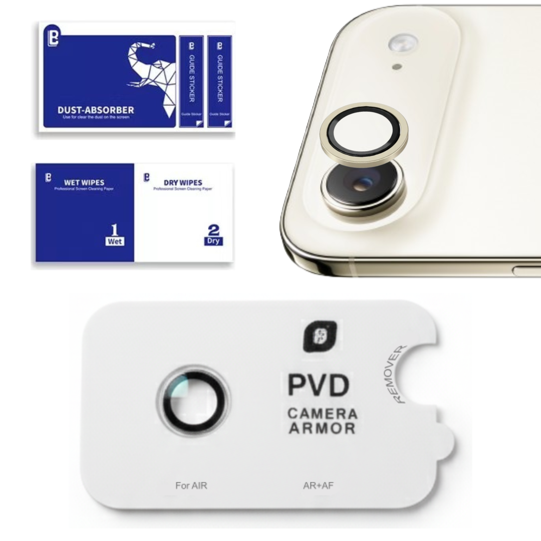 iPhone 17 Series : PVD Stainless Steel | Sapphire Glass Camera Rings | PVD