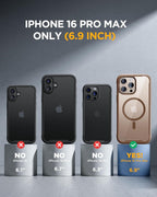 iPhone 16 Pro Max 360° Protection Case [BLACK] : Front Screen + Back Cover + Camera Protector