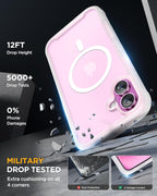 iPhone 16 360° Protection Case [MATTE CLEAR] : Front Screen + Back Cover + Camera Protector