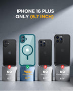 iPhone 16 Plus 360° Protection Case [GREEN] : Front Screen + Back Cover + Camera Protector