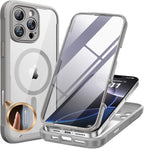 iPhone 16 Pro Max 360° Protection Case [TITANIUM] : Front Screen + Back Cover + Camera Protector