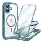 iPhone 17 360° Protection Case [GREEN] : Front Screen + Back Cover + Camera Protection Inbuilt