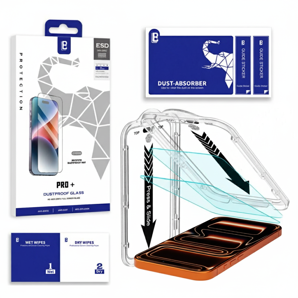 iPhone 17 Series: 5D Screen Protector MAGIC BOX, Anti Scratch, 100% Dust Free