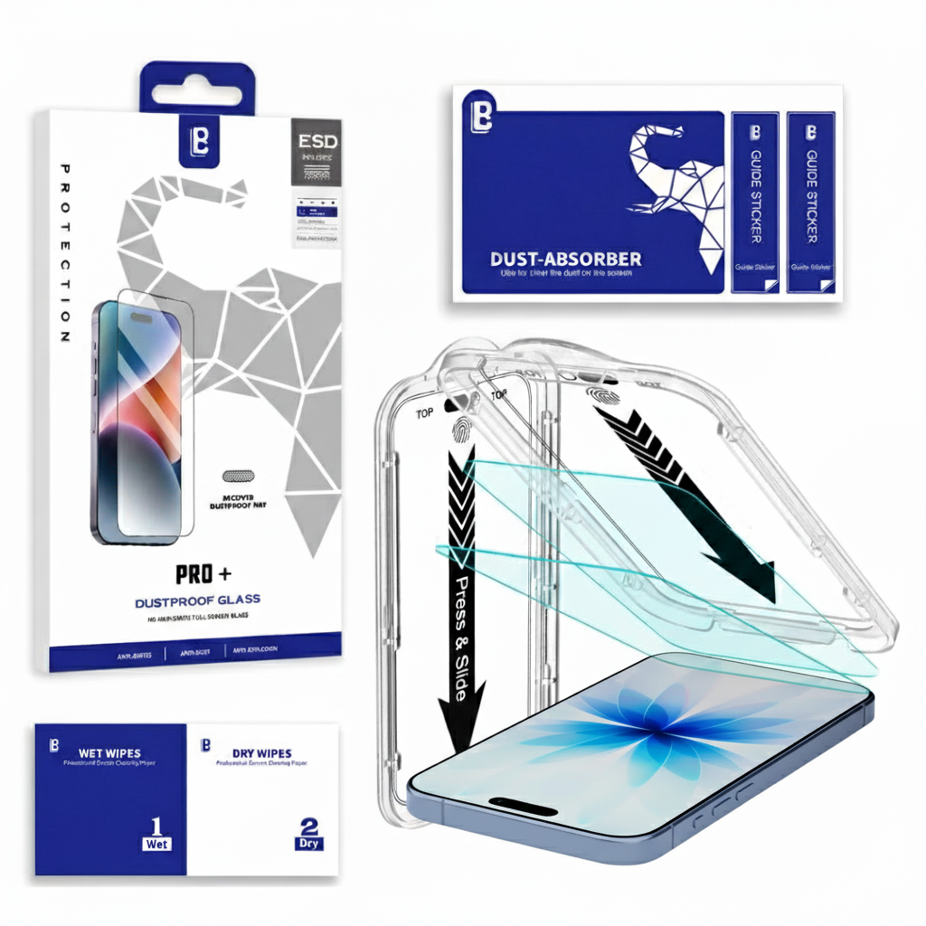 iPhone 17 Series: 5D Screen Protector MAGIC BOX, Anti Scratch, 100% Dust Free