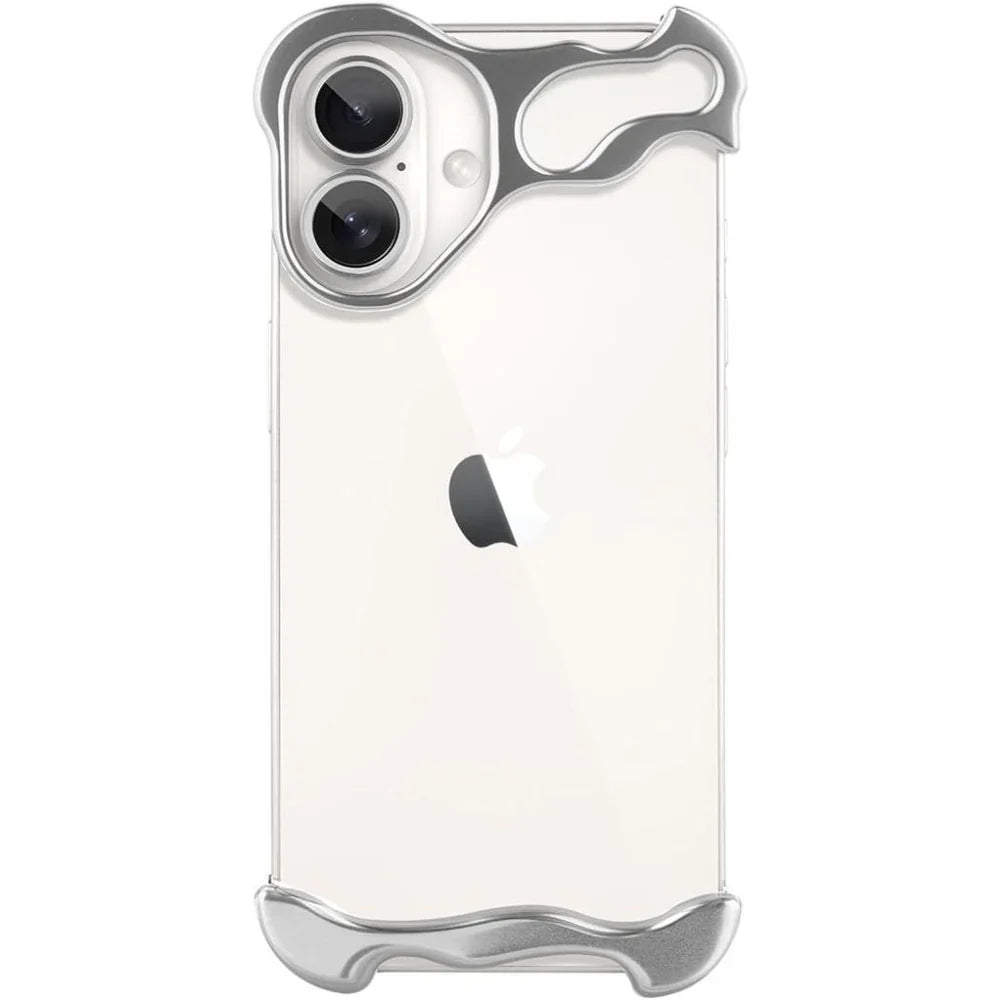 iPhone 17 Series: Minimalist Titanium Metal Bumper Case