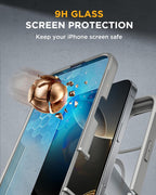 iPhone 16 Pro Max 360° Protection Case [TITANIUM] : Front Screen + Back Cover + Camera Protector