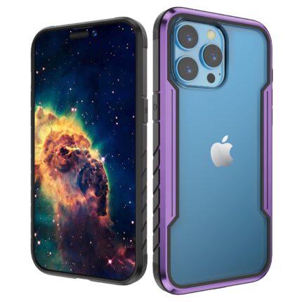iPhone 14 Pro / Max Case - Deep Purple Defence Shield Metal Cover | Military Grade Protection