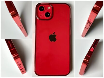 iPhone 14 Plus Cover - Glass Case with Electroplated Chrome Finish Edges