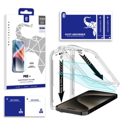 iPhone 15 Series PRO+ Dust-Free Box 9H Screen Protector