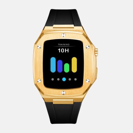 44MM Gold Luxury Edition iWatch Case: Silicone Strap