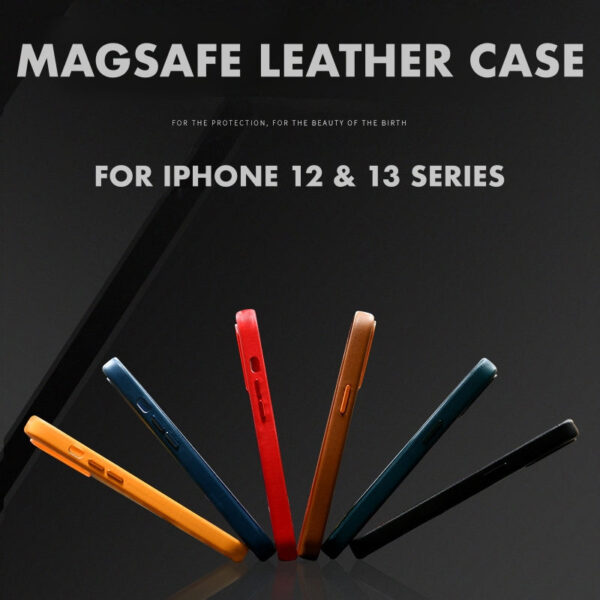 iPhone 13 Pro Cover - Genuine Leather Case with Mag-Safe
